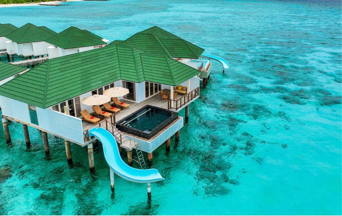 Water Pavilion with Pool + Slide